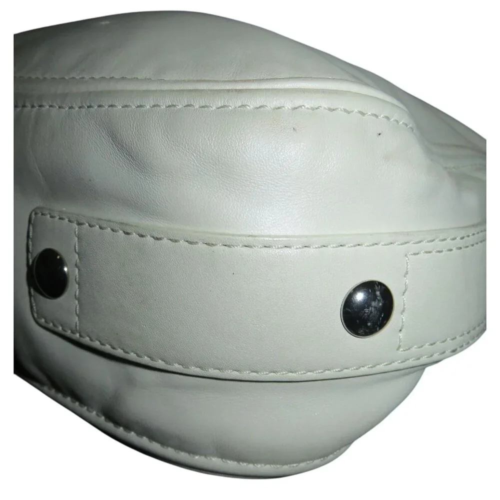 Coach 2010 Zoe Leather Hobo Handbag in Cream White